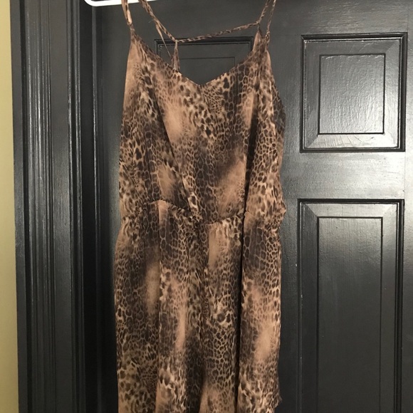 TopShop Leopard Jumpsuit sz Large - Picture 4 of 5